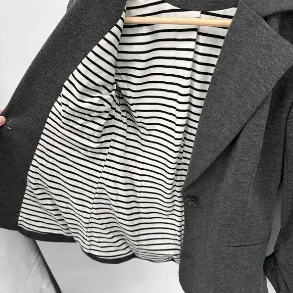 41HAWTHORN Stitch Fix Charcoal Gray Stretch Collared Blazer // XS - Picture 7 of 9